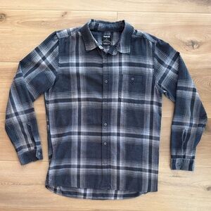 Hurley Button-Down Flannel Shirt Size L